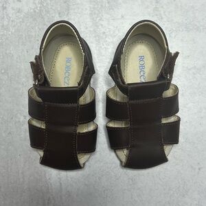 Robeez Brown Mathew 12-18 Month Sandals
